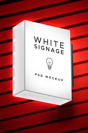 Free Light Box Signage Mockup In 2020 Lightbox Signage Signage Light Signage