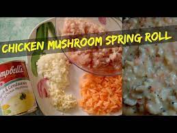 Tumis bawang sehingga naik bau. Resepi Popia Ayam Cendawan Chicken Mushroom Spring Rolls Youtube