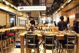 まるでnyのマーケットみたい ニュウマン新宿のフードホールがオシャレ 朝4時まで営業 えん食べ ニュウマン ホール 店舗デザイン