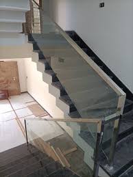 Perfect fusion of steel and glass. Balcony Glass Railing Stainless Steel Glass Handrail Architect Interior Design Town Planner From Chennai