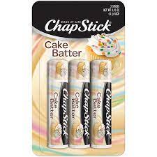 Chapstick Limited Edition Cake Batter Flavored Lip Balm Tubes 0 15 Oz 3 Pack Walmart Com Chapstick Lip Balm Flavored Lip Balm Lip Balm Tubes