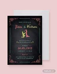 Free Chalkboard Wedding Invitation Template Word Doc Psd Publisher Outlook Chalkboard Wedding Invitations Wedding Invitation Card Design Chalkboard Wedding