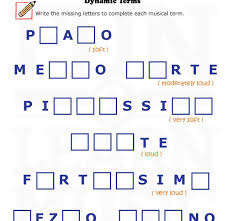 Purchase, download and print sheet music pdf file now! Music Worksheets Musical Terms Dynamics 002 Music Theory Worksheets Music Worksheets Music Terms