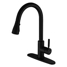 Shop wayfair for the best kitchen gooseneck faucet. Buy Pull Down Kitchen Sink Faucet Arofa A02by Contemporary Matte Black Single Handle Gooseneck Stainless Steel Pull Out Kitchen Faucet With Sprayer Online In Vietnam B07kt2vf3h