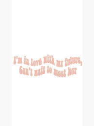 Peach And Pink I M In Love With My Future Can T Wait To Meet Her Greeting Card By Art A La Lo Redbubble