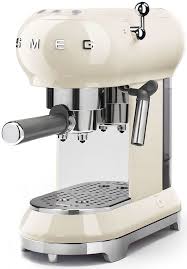 Looking for a home coffee maker that can grind beans as well as make perfect espresso? Smeg 50s Retro Style Cream Espresso Machine Ecf01crus Ecf01crus Espresso Coffee Machine Coffee Machine Cappuccino Machine
