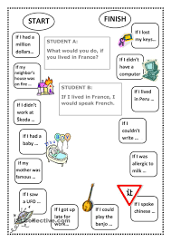 Free to use and fun mobile friendly language learning games. 2nd Conditional Board Game English Grammar Games Learn English English Language Teaching