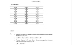Soal essay ipa kelas 7 semester 2 dan kunci jawaban. Jawaban Soal Matematika Kelas 7 Helmi Kediris