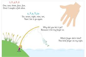 One Two Three Four Five Six Seven Eight Nine 10 1 2 3 4 5 Once I Caught A Fish Alive Nursery Rhyme Nursery Rhymes Nursery Rhymes Activities Rhymes