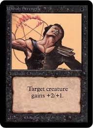 Core set eighth edition 357 cards july, 2003. Unholy Strength Limited Edition Alpha Gatherer Magic The Gathering Unholy Magic Cards The Gathering