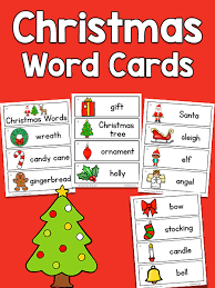 Christmas Picture Word Cards Prekinders