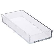 Pronto vanity tops are easy to install, scratch and stain resistant. Bath The Container Store Lucite Tray Acrylic Tray Container Store