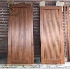 Model kusen pintu utama jati minima. Pintu Jati Minimalis Motif Slat Lurus Griya Mebel