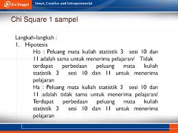 Uji Satu Sampel Uji Chi Square Devi Angeliana K Skm M Ph Ppt Download