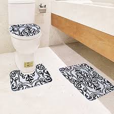 Black And White Bathroom Mat Sets Black And White Bath Mat Set 3 Piece Toilet Rug Bathroom Contour Mat Non Slip Bathroom Rugs Bath Mat Sets Rugs On Carpet
