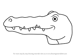 And hold your pencil tightly. Learn How To Draw A Crocodile Face For Kids Animal Faces For Kids Step By Step Drawing Tutorials