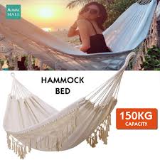 The palm springs mosquito net hammock is popular due to how comfortable it is to use and many state how well made the hammock bed is. Tassel Camping Hammock 2 Person Bed Chair For Backyard Porch Outdoor Indoor Ebay