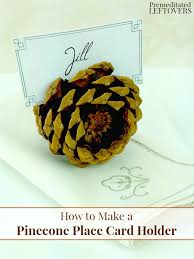 Watch the video below to learn how to make a card holder. Pinecone Place Card Holder Tutorial