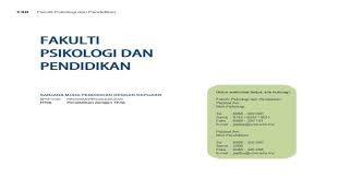 Pusat pengembangan psikologi terapan (p3t) fakultas psikologi uts adalah sebuah pusat pengembangan terapan ilmu psikologi dan pendidikan yang meliputi layanan. Fakulti Psikologi Dan Pendidikan Ums Edu My Fakulti Psikologi 147dan Pendidikan Ht06 Pendidikan Download Pdf