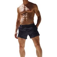 Lavaport Mens Sexy Translucent Short Swim Trunks With Pocket