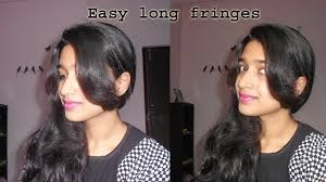 In this type of haircut in the rachel cut, hair is cut into gradient layers that go from small at the front to longer at the back. How To Cut Long Front Fringes At Home Niya Kumar Youtube