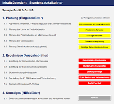 Neben dem internet können sie vorlagen auch im buchladen oder in einem bürogeschäft abholen. Excel Stundenverrechnungssatz Vorlage Fur Die Kalkulation Eines Stundensatzes