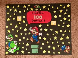 Mario 100th Day Of School Poster 100 Days Of School Project Kindergartens 100 Days Of School 100 Day Of School Project