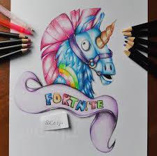 Alongside this, enclose another narrow rectangle, connected to the back of the head. Fortnite Uni Llama Fortnitebr