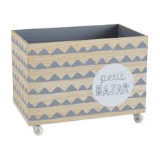 Spielzeugkiste Mit Grauem Druckmotiv Maisons Du Monde Caisse A Jouet Jouet Coffre A Jouets