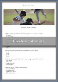 Perfect for the people who like a range of different sports, these trivia questions are sure to give just the right challenge especially for casual sports enthusiasts. Free Printable Baseball Trivia Questions And Answers Lovetoknow