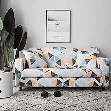 Amazon Com Nordmiex Stretch Sofa Slipcovers Fitted Furniture Protector Printed Sofa Cover Stylish Fabric Slip Covers Couch Couch And Loveseat Loveseat Covers