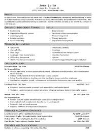Bookkeeping Resume Example Accounting Finance