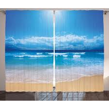 Teen beach movie (tv movie 2013). Latitude Run Grandwood Beach Seascape Theme Landscape Of The Beach And The Cloudy Sky In Summer Digital Print Graphic Print Text Semi Sheer Rod Pocket Curtain Panels Reviews Wayfair