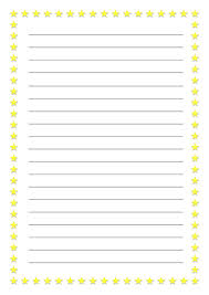 We'll be adding more writing activity sheets in the future. Very Simple Lined Paper With Star Boarder Teaching Resources