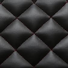 Black Red Stitch Diamond Quilted Faux Leather Car Interior Upholstery Fabric Leather Texture Quilted Leather Quilted