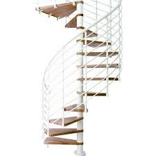 Dolle Oslo 55 Quot D Horizontal Rail Steel Spiral Stair Kit 99 Quot H To 111 Quot H White Spiral Staircase Kits Spiral Staircase Spiral Stairs