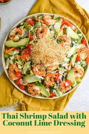 Thai Shrimp Salad With Coconut Lime Dressing Recipe Shrimp Salad Thai Shrimp Salad Best Salad Recipes