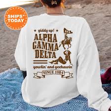 Alpha Gamma Delta Giddy Up Cowgirl Sorority Sweatshirt