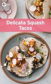 Make Seasonal Delicata Squash Tacos Delicata Squash Pbs Food Seasoning Recipes