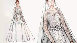 Hal ini pun menyebabkan baju muslim. Wedding Dress Fashion Illustration Menggambar Desain Baju Pengantin 2020 Youtube