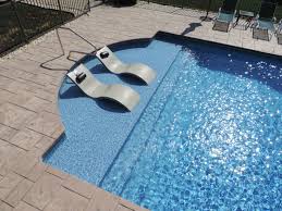 Sun Deck On Inground Pool Vinyl Pool Vinyl Pools Inground Pool