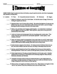 5 Themes Of Geography By The Creative Cabinet Teachers Pay Teachers