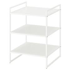 Ikea Jonaxel Shelf Unit White Can Also Be Used In Bathrooms And Other Damp Indoor Areas The Shelf Unit Is Durable Easy Shelves Shelf Unit Shelving Unit
