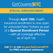 1, you'll need to select a plan by dec. Nyc Mayor S Public Engagement Unit On Twitter Update Healthnygov Opens Healthinsurance Enrollment For Uninsured New Yorkers Thru Apr 15 During A Special Enrollment Period With All Coverage Effective As Of Apr 1 For