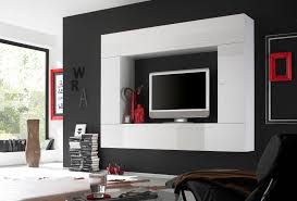 Lacquered Contemporary Wall Unit With Plenty Storage Space This Is A White Colored Entertainment Center It Is An Ideal Wall Tv Wall Design Tv Wall Wall Unit