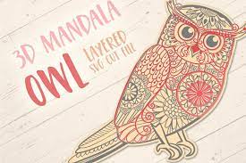 Download 3d Mandala Owl 3d Papercut Svg 534855 Paper Cutting Design Bundles