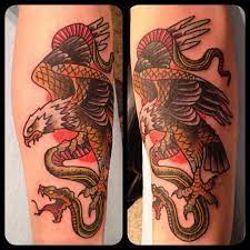 Eagle Eating A Snake Tattoos American Traditional Tattoo Snake Tattoo