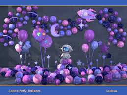 You can make the cake by yourself or leave it to the caterer. Soloriya S Space Party Balloons