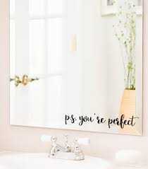 Shop for bathroom mirror decals online at target. P S You Re Perfect Bathroom Wall Decal Bathroom Etsy In 2021 Bathroom Wall Decals Bathroom Wall Decor Bathroom Wall