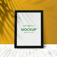Black Frame Mockup Against A Yellow Wall Free Image By Rawpixel Com Aom Woraluck Card Fon Hwangmangjoo Frame Mockups Frame Yellow Walls